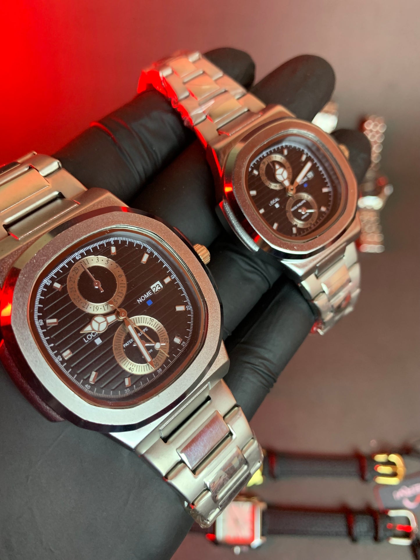 NOME Luxury Couple Watch Set - Silver & Steel