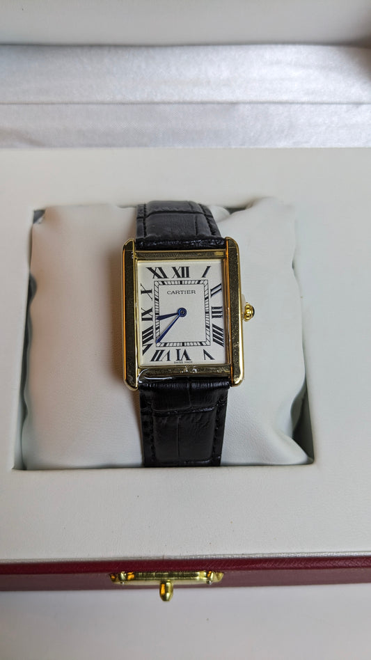 Cartier Tank Style Dress Watch — Master Copy with Box