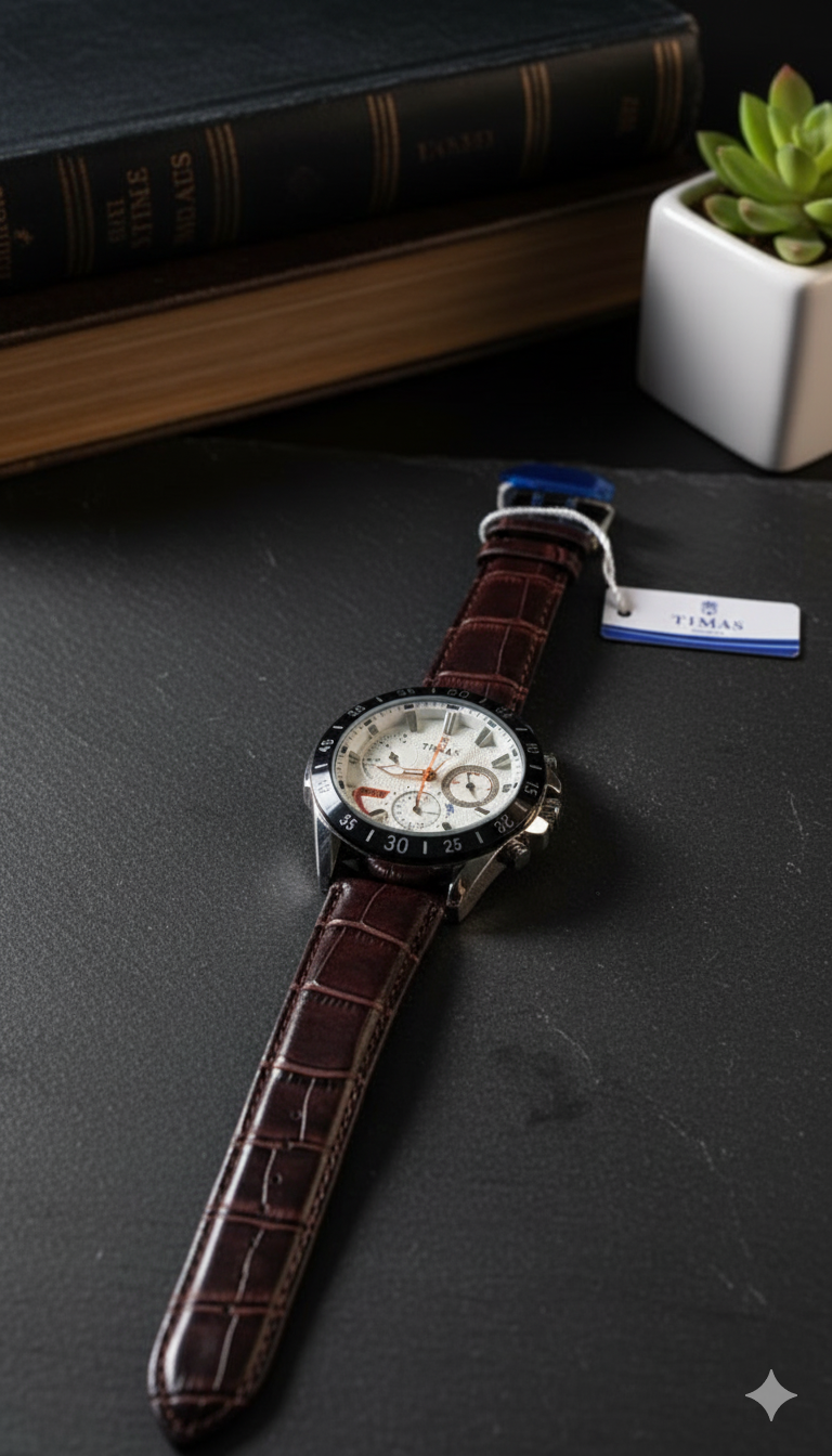 TIMAS Chronograph: Premium Leather Edition