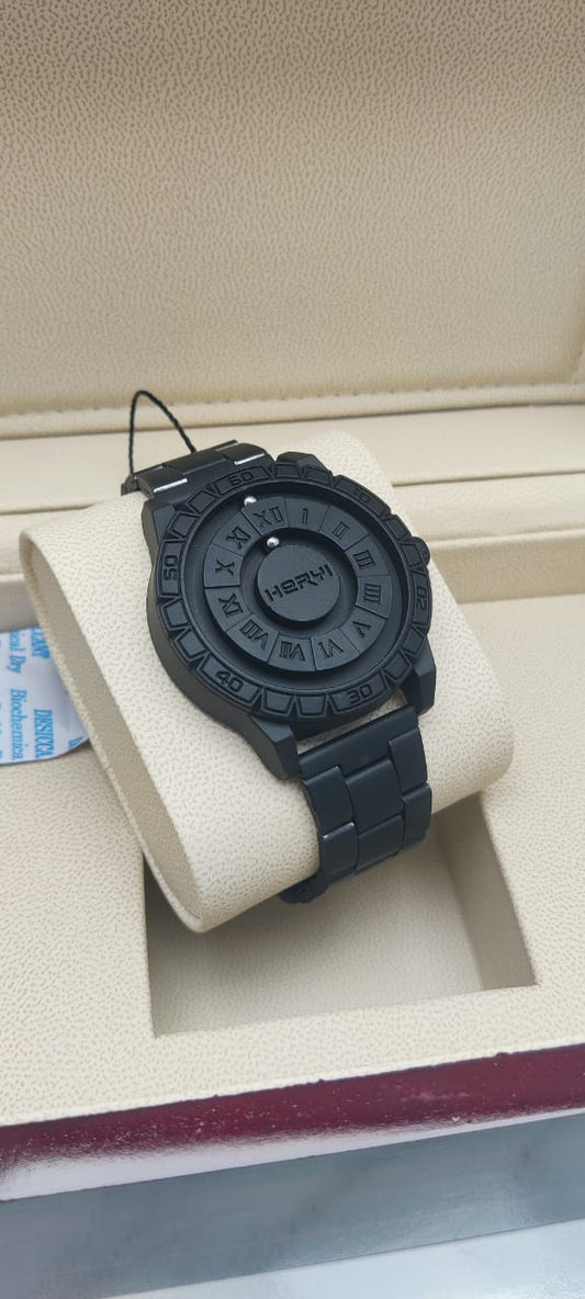 HERYH Magnetic Ball Bearing Watch - All Black