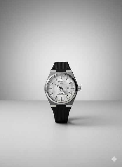 Tissot PRX Quartz - Black & White Waffle Dial