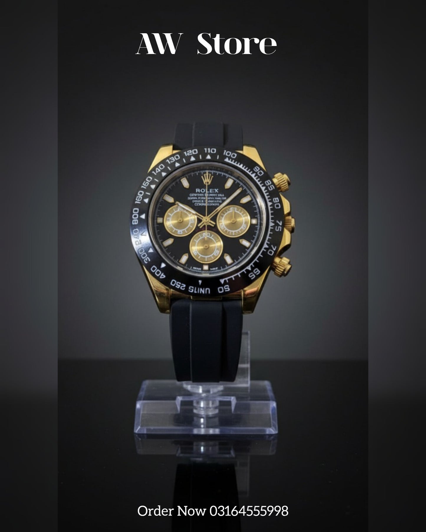 Rolex Daytona Gold-Tone - High-Performance Rubber Strap