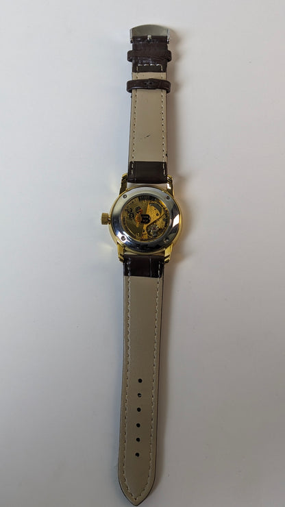 BINGER Automatic Day-Date Dress Watch - Gold Tone